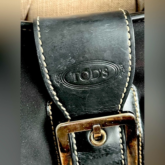 TOD’s vintage canvas leather nylon satchel - Picture 6 of 10